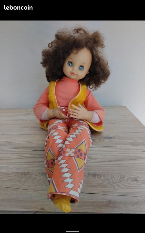 Poupée Clodrey française vintage des années 1970 - Magali La Martiniquaise - International Black Doll - Poupées de loin - International Doll - RARE - France