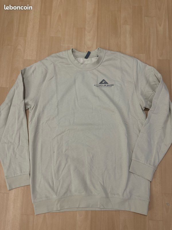 Sweat large basic beige en coton homme mixte hiver XL Vêtements