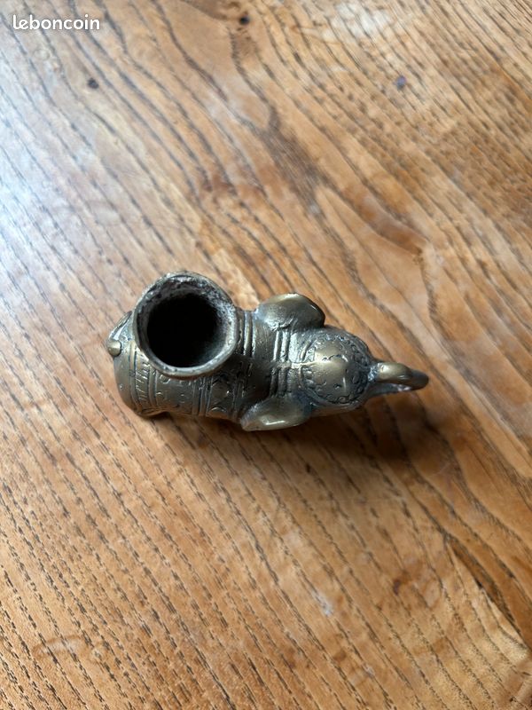 Bougeoir en laiton – Forme éléphant vintage (image 4)