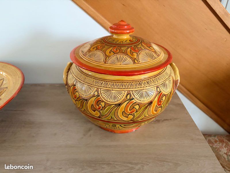 Grand service à tajine marocain complet – peint à la main – état impeccable (image 5)