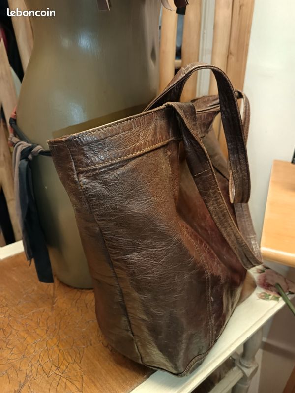Sac Fourre-tout En Cuir Kooba Sienna - Marron Foncé - Occasion - Dimensions 13x6x9 Pouces