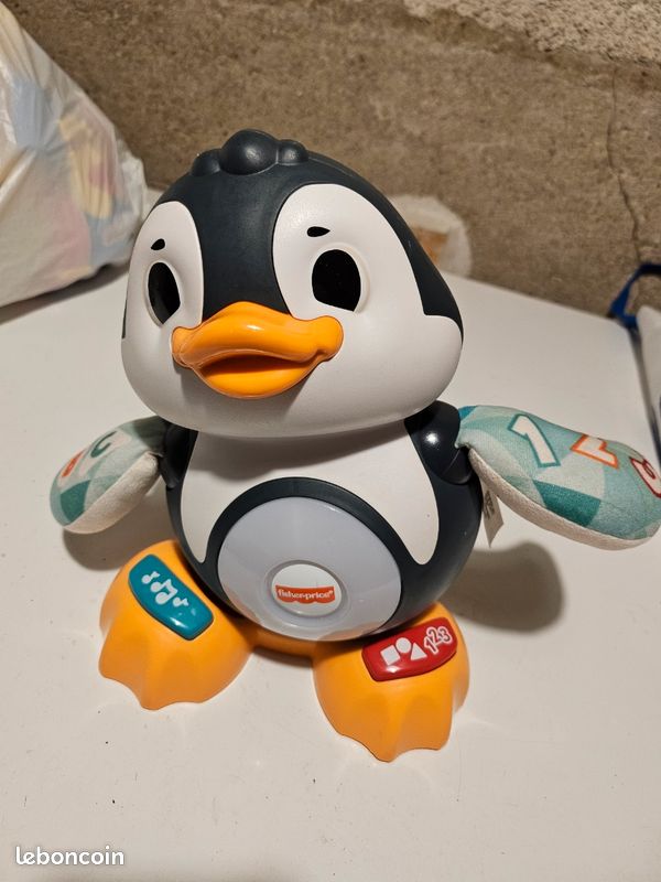 Jouet Interactif Fisher-Price Linkimals Valentin Le Pingouin - Sons Et Lumières, Neuf
