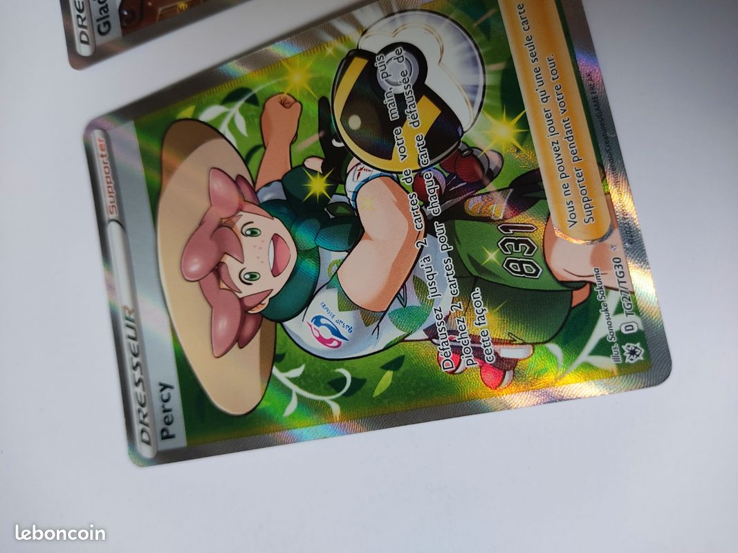 Lot 2 cartes Pokmon Full Art Percy 031 + Gladys 189/195 Rares - Collection Lot 2 cartes Pokmon Full Art Percy 031 + Gladys 189/195 Rares - Collection