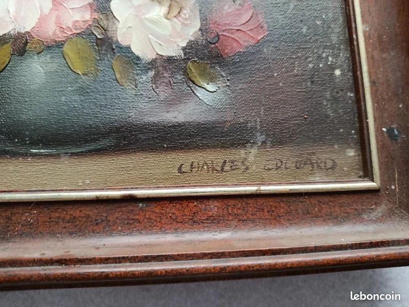 Peinture 35 / 27 cm Charles Edouard Peinture 35 / 27 cm celui-ci a des taches voir tableau je ne sais pas comment le nettoyer (image 2)
