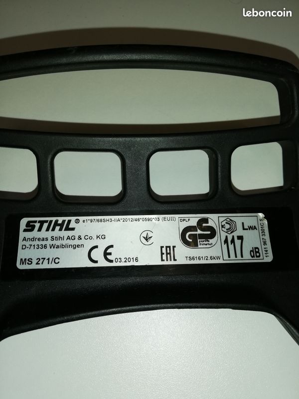 Poignée de frein de chaîne Stihl MS 271 (image 3)