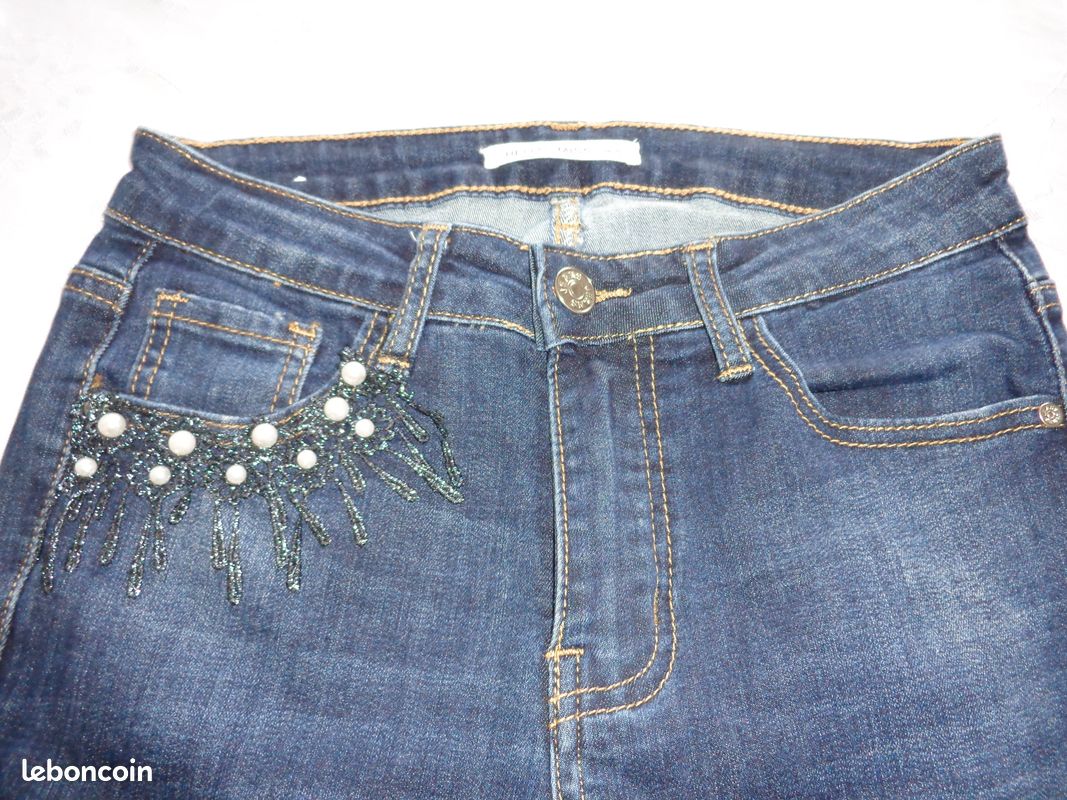 Jean Bleu Femme HELLO MISS - Taille 40, Neuf Avec étiquettes, Coton Mélangé