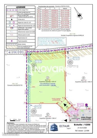 Terrain 616 m² Aussevielle