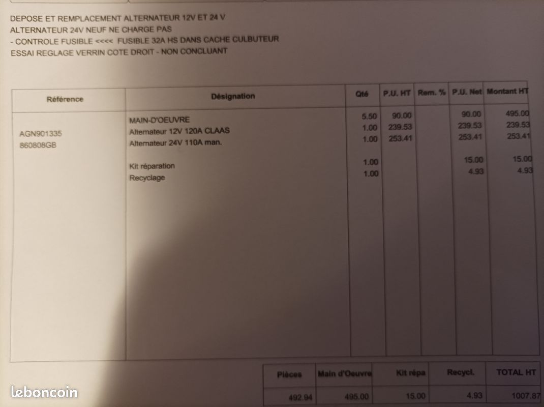 Alternateur camping car 24v 80A et 12v 80A (image 2)