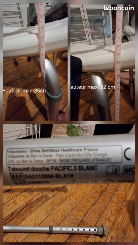 Tabouret de Douche Hauteur réglable (image 3)
