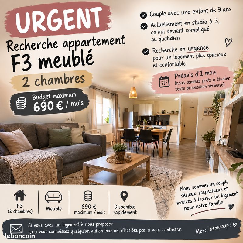 Appartement 3 pièces 80 m² · à Béziers · 80 m² · 690 €/mois