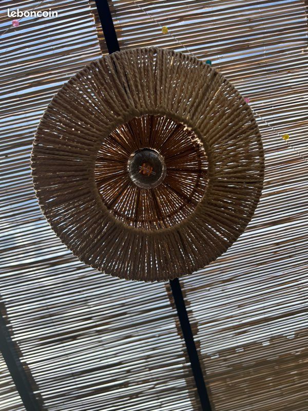 Lampe suspension en corde tissée (image 13)