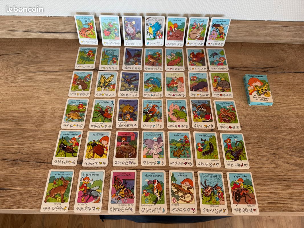 Objets de collection - Ensemble jeux des 7 familles (MARMOUSET, ECOLO, ELEPHANT BLEU, BONNE NUIT LES PETITS) + jeu de 54 cartes TARZAN DISNEY (image 1)