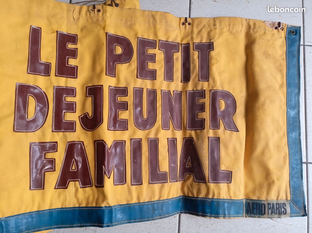 Ancien Fanion Boca Juniors - Tissu - Fabrication Française - Occasion