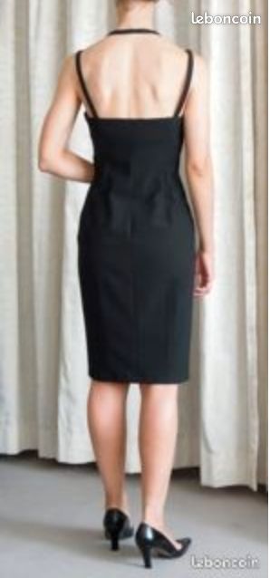 Robe bustier de soirée, noire, Cacharel, T. 38-40, neuve (image 2)