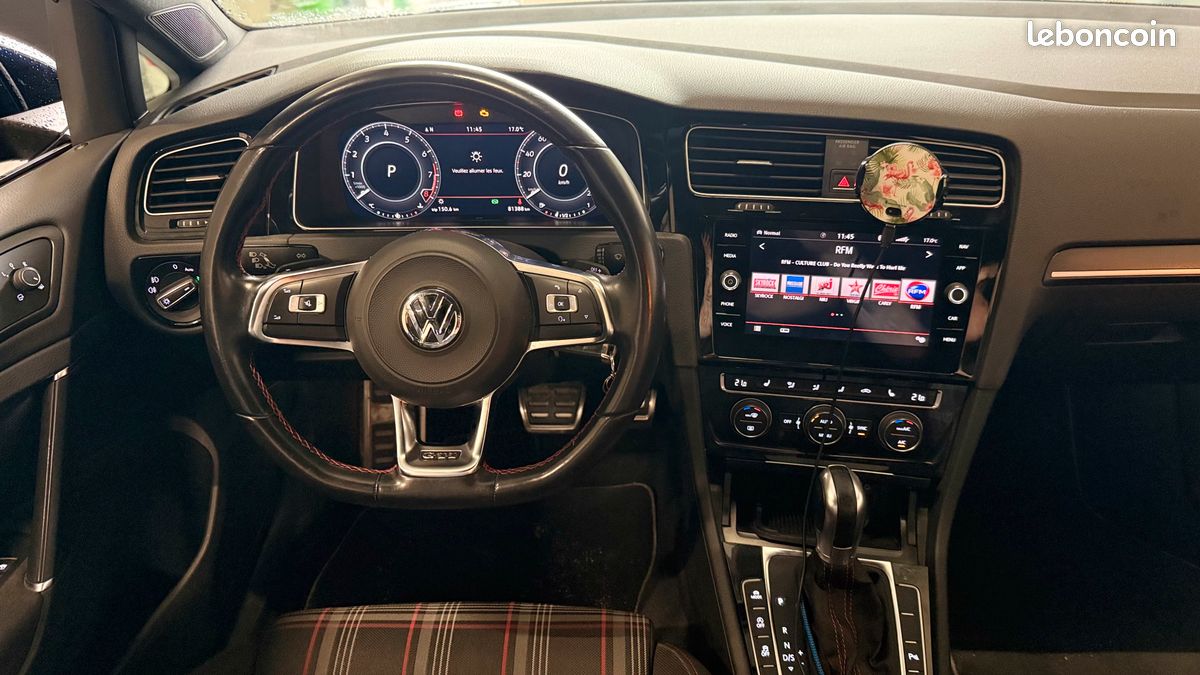 VOLKSWAGEN GOLF GTI 2.0 TSI 230 DSG6 5p - Garantie 6 mois / Siège chauffant / Bleu métallisé / Virtual Cockpit / Phares full LED (image 10)