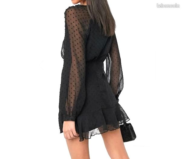 Robe patineuse noire manches longues Missguided (taille S) neuve (image 5)