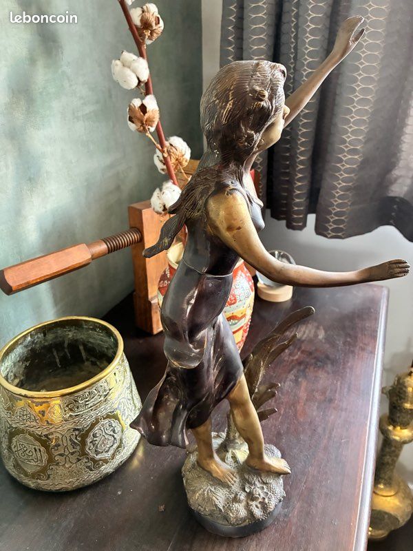 Statue femme en bronze art deco (image 4)
