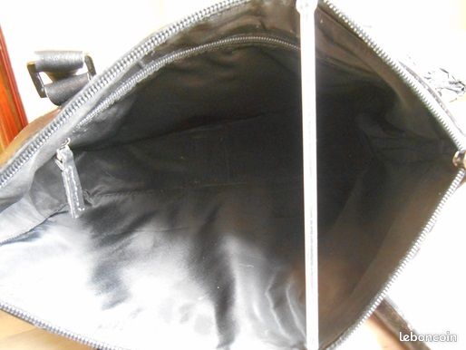 Sac a main en cuir noir (image 3)