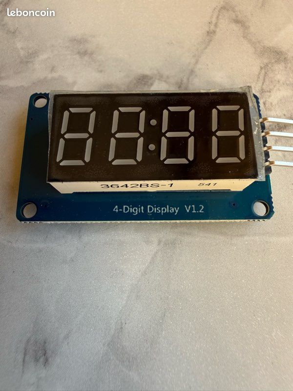 Module Affichage Numérique 4 Chiffres TM1637 Pour Arduino – Couleur Réglable (vert, Bleu, Rouge…) – 0.56 Pouces