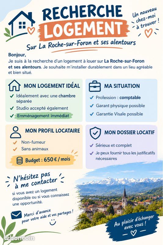 Appartement 1 pièce 50 m² · à La Roche-sur-Foron · 50 m² · 650 €/mois