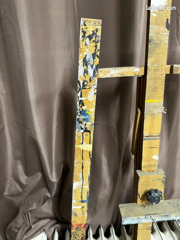 Lot de 2 chevalets d’atelier de peintre en bois (image 6)