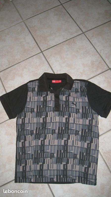 Polo a col puma noir - 12 ans (image 1)