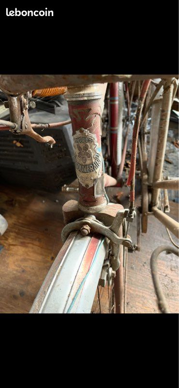 Feu Arrière Laiton Nickelé Pour Vélo Ancien - Verre D'époque - Cycles Vintage Old Bike