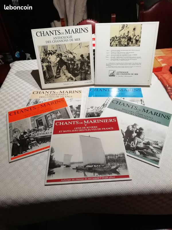 Coffret complet 5 vinyles 33T CHANT DE MARINS (image 2)