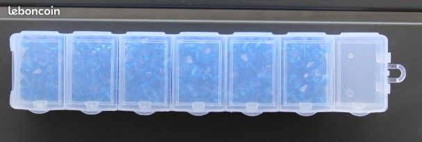 Une boite de 285 perles toupies Swarovski de 6 mm CAPRI-BLUE (5301) (image 9)