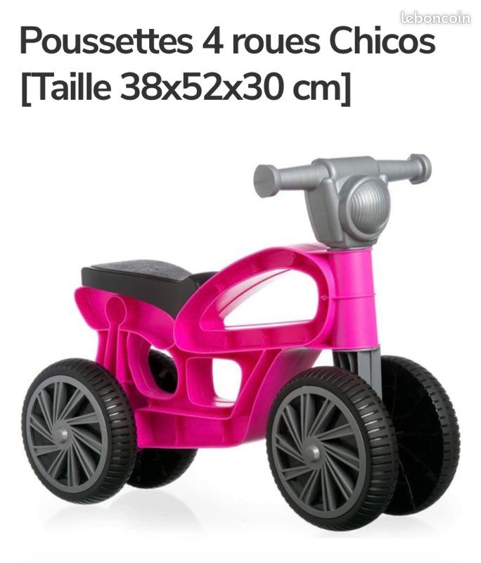 Draisienne plastique rose (image 1)