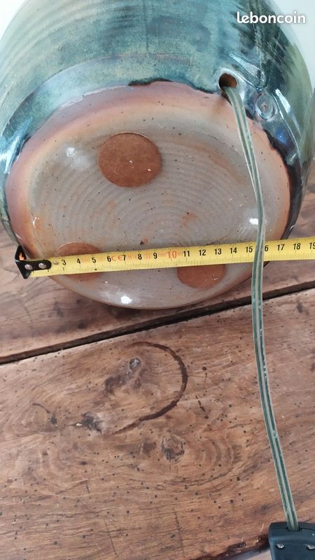 Pied de Lampe en grès, fabrication artisanale, Vintage des années 70-80 (image 18)
