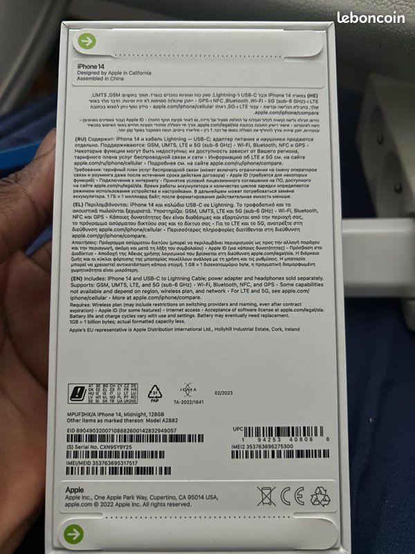 IPhone 14 (dans sa boîte d’origine) (image 6)