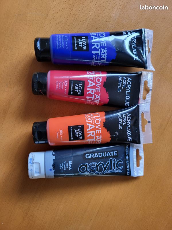 Tubes peinture acrylique 120ml (image 1)