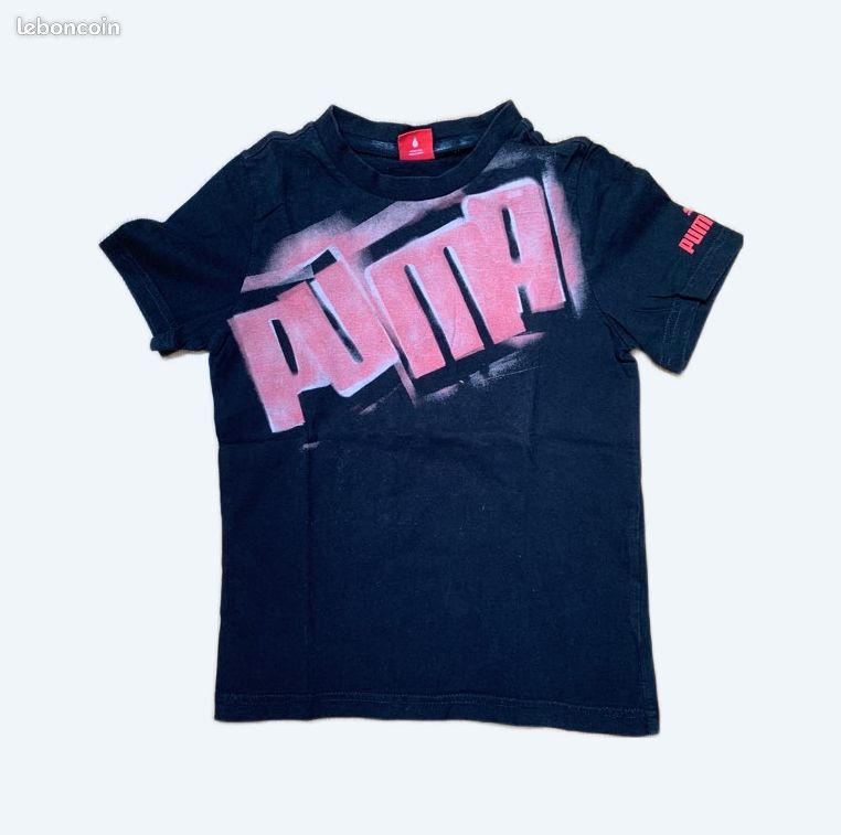 T-shirt garçon Puma 8 ans noir (image 1)