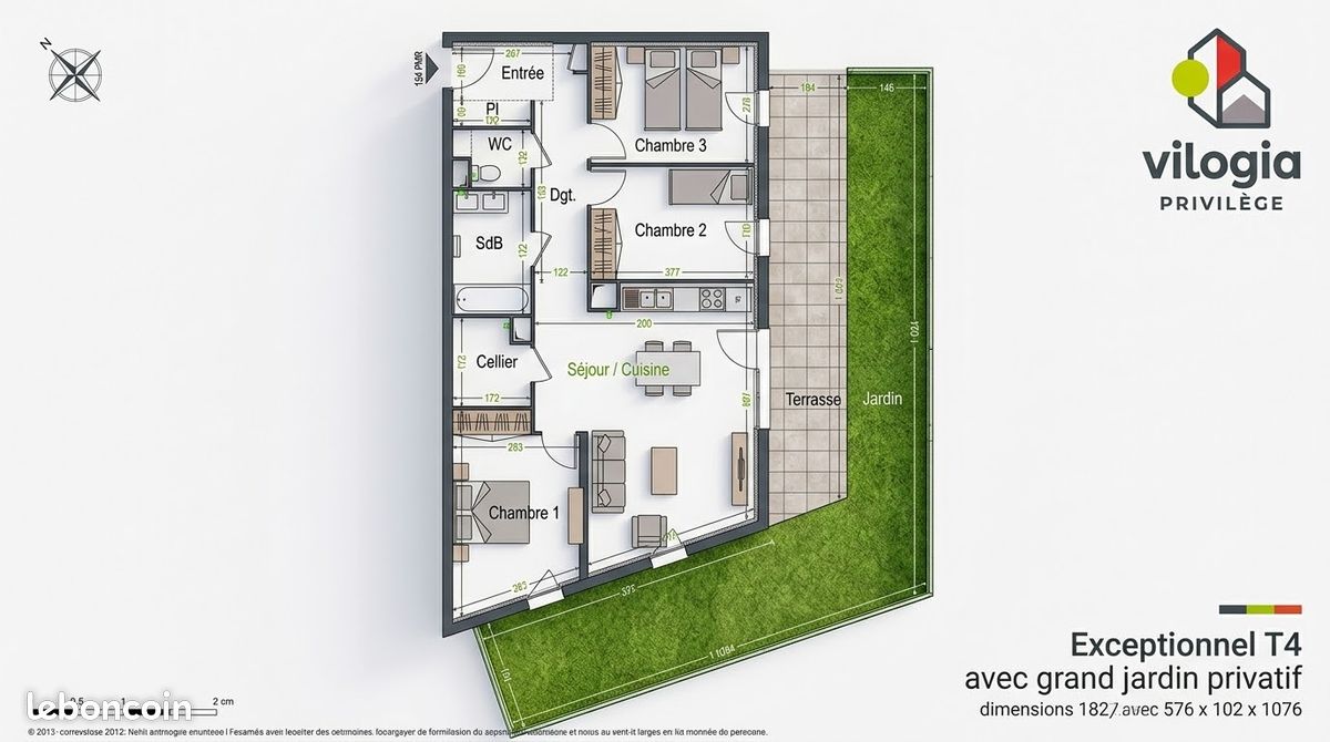 Appartement 4 pièces 84 m² · à Haguenau · 83,9 m² · 1 069 €/mois