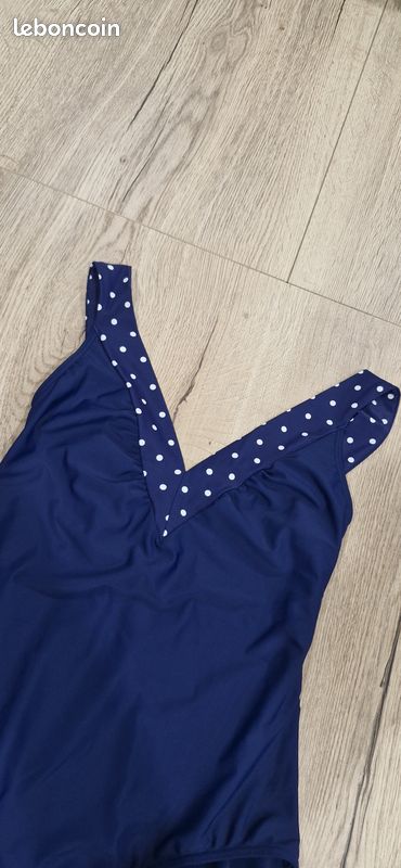 Maillot de bain 1 pièces bleu marine (image 2)