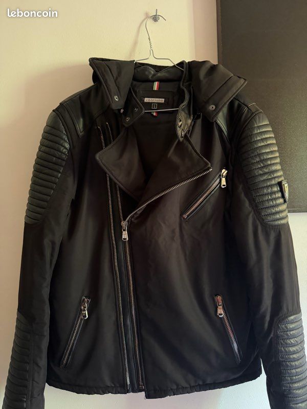 Veste Noir En Cuir Ventiuno (image 2)