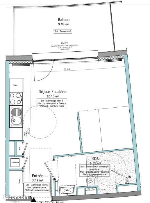 Appartement a louer vesoul - 1 pièce(s) - 31 m2 - Surfyn