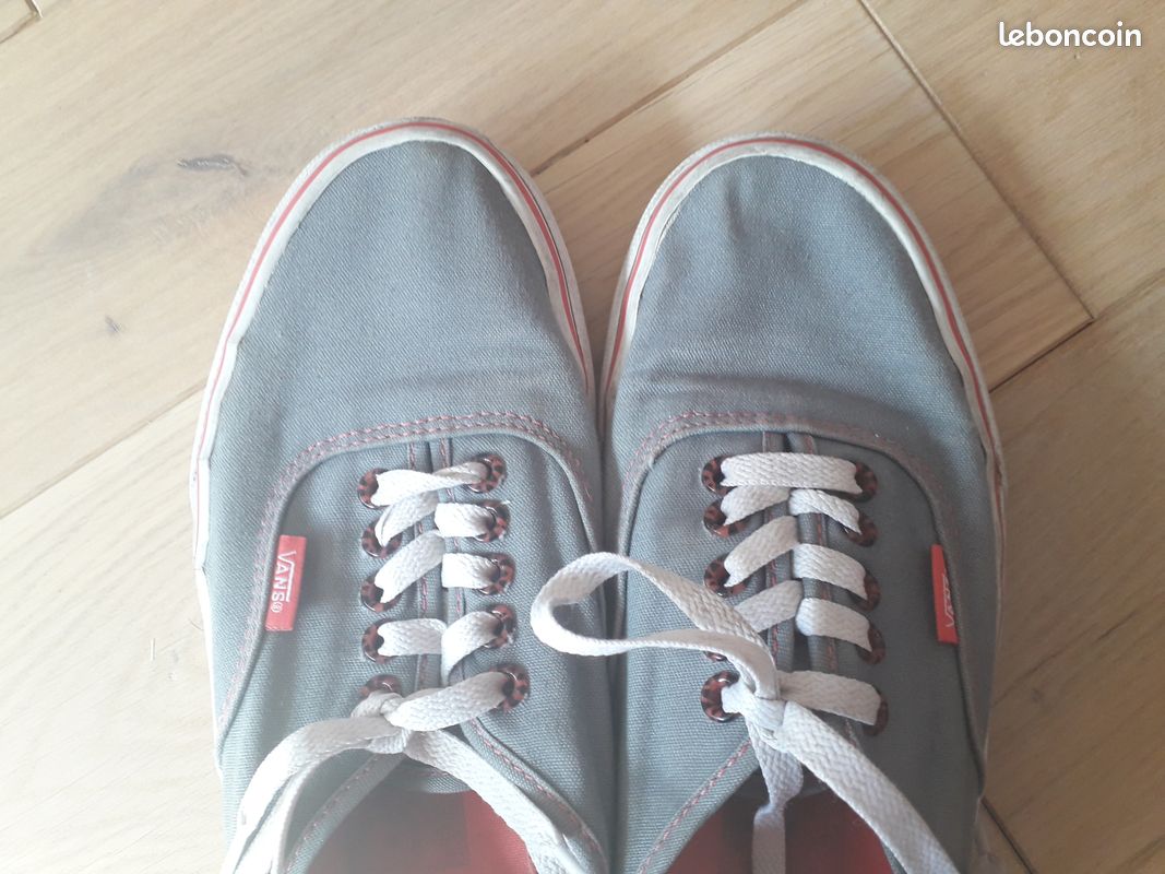 Tennis Vans bleu-gris et rose 40 (image 4)