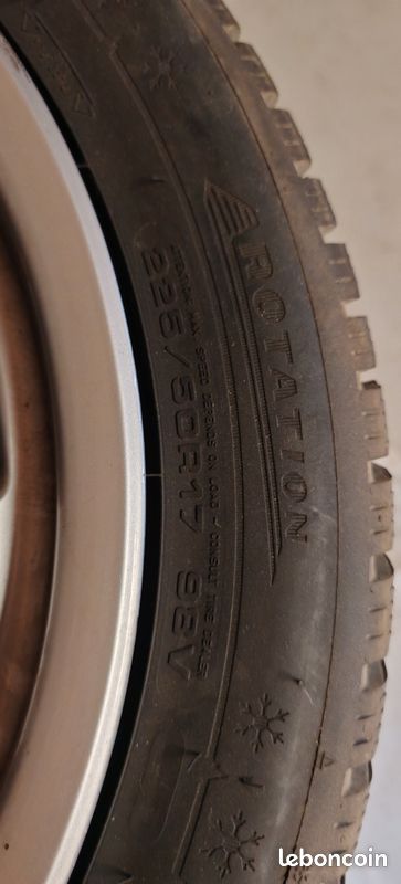 4 Jantes 17 pouces avec pneus hiver pour Audi A5 8T, (image 3)