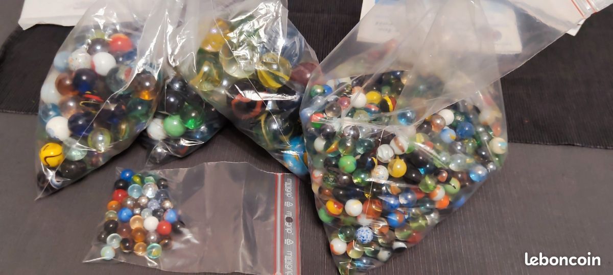 Gros Lot 7 Kilos De Billes Multicolores - Pour Enfants, Collection
