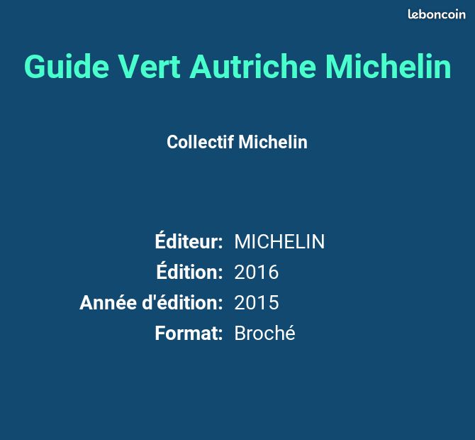 Guide Vert Autriche Michelin - Collectif Michelin (image 2)