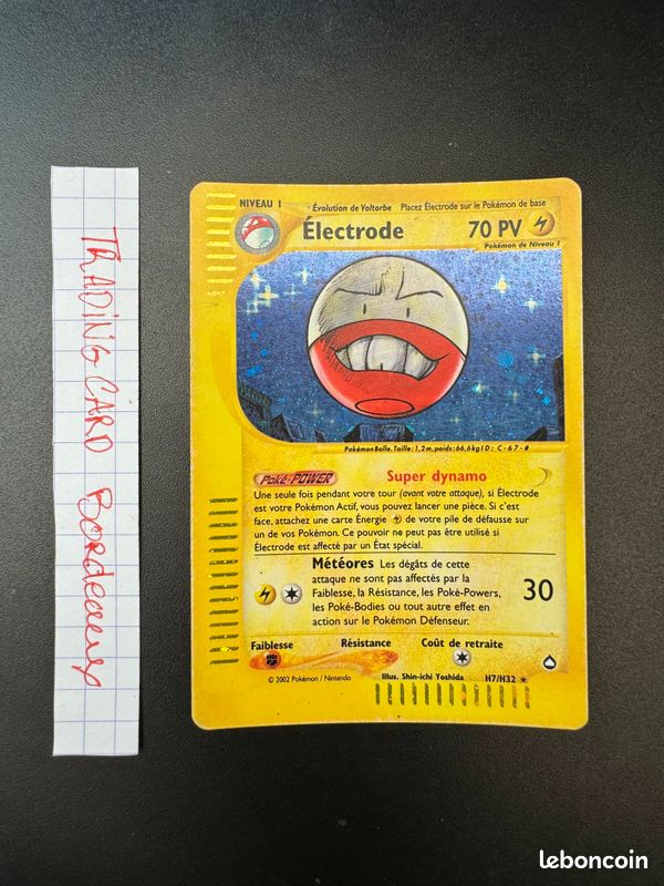 Carte Pokémon holo Aquapolis Wizard Electrode H7/H32 (image 1)