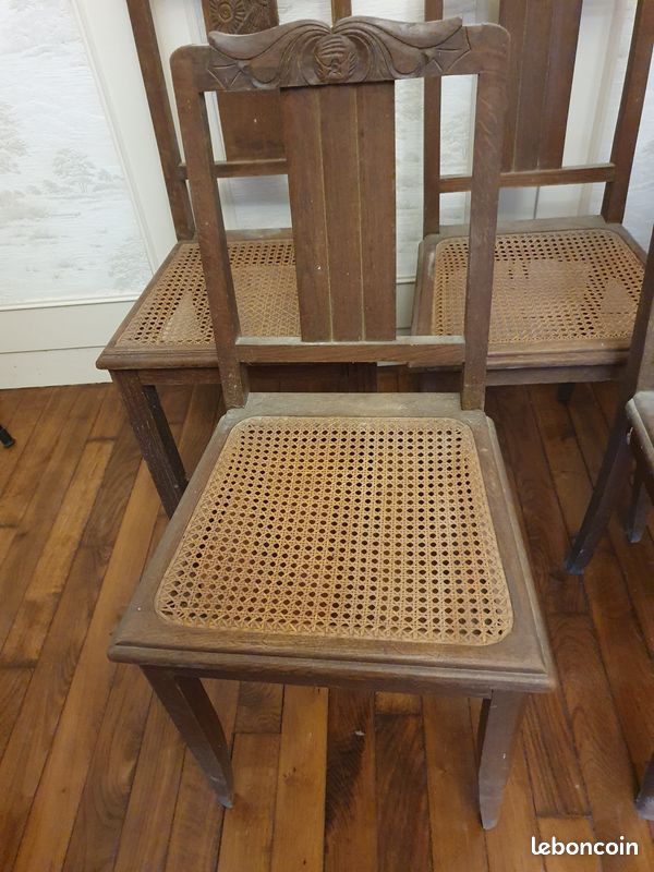 Lot de 5 chaises anciennes (image 3)