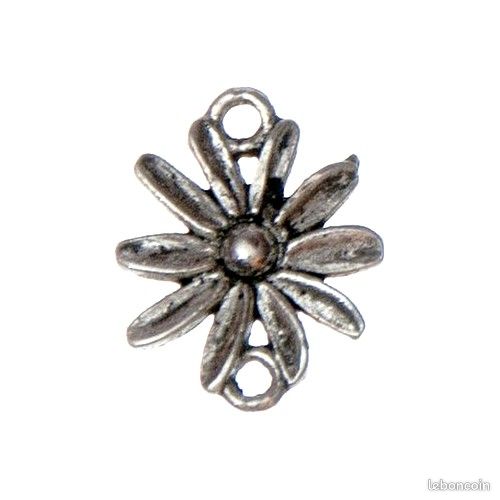 10 Perles connecteur Entre-deux _ Fleur 16X3mm _ Apprêts création bijoux _ A053 (image 3)