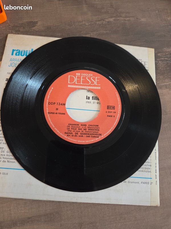 45 tours Chanson sans calcium Raoul de Godewarsvelde années 60-70 (image 3)