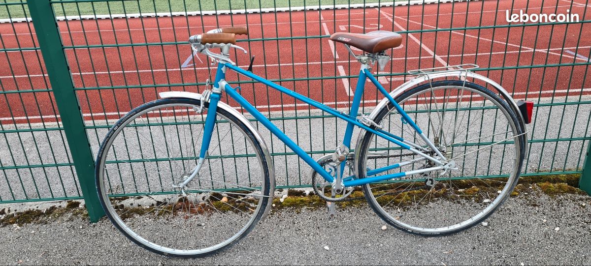 Velo vintage femme bleu rénové (image 5)
