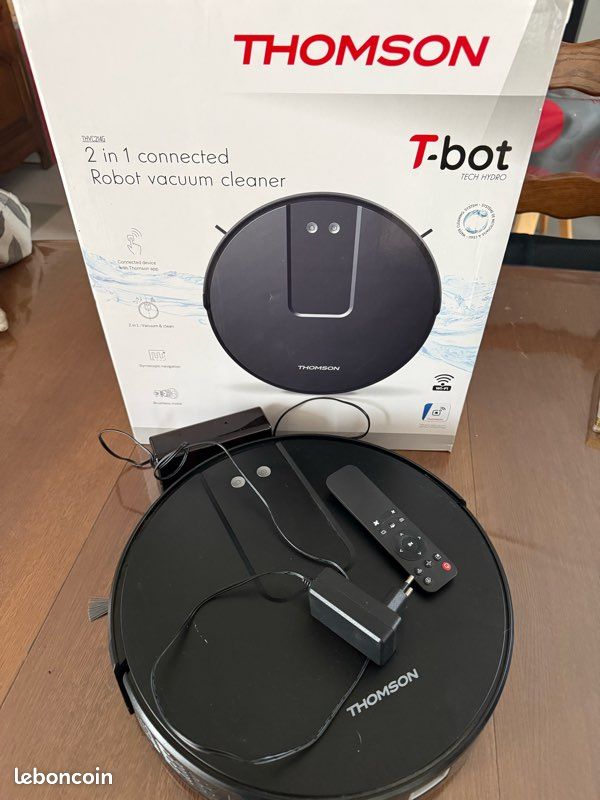 Thomson – Robot Aspirateur 2 En 1 Connecté – Modèle T-BOT – Occasion