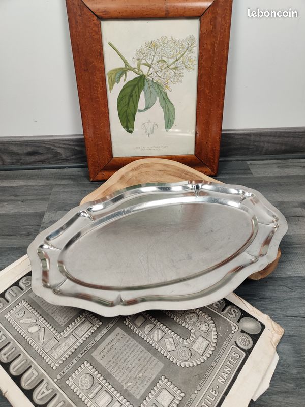 Grand plat ovale en métal argenté - RENEKA - Arts de la table