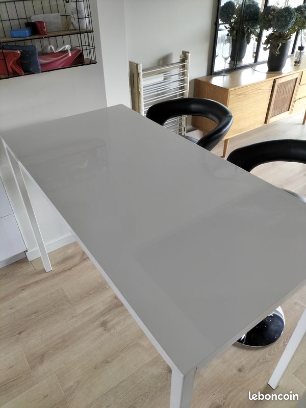 Table haute bar blanche (image 3)
